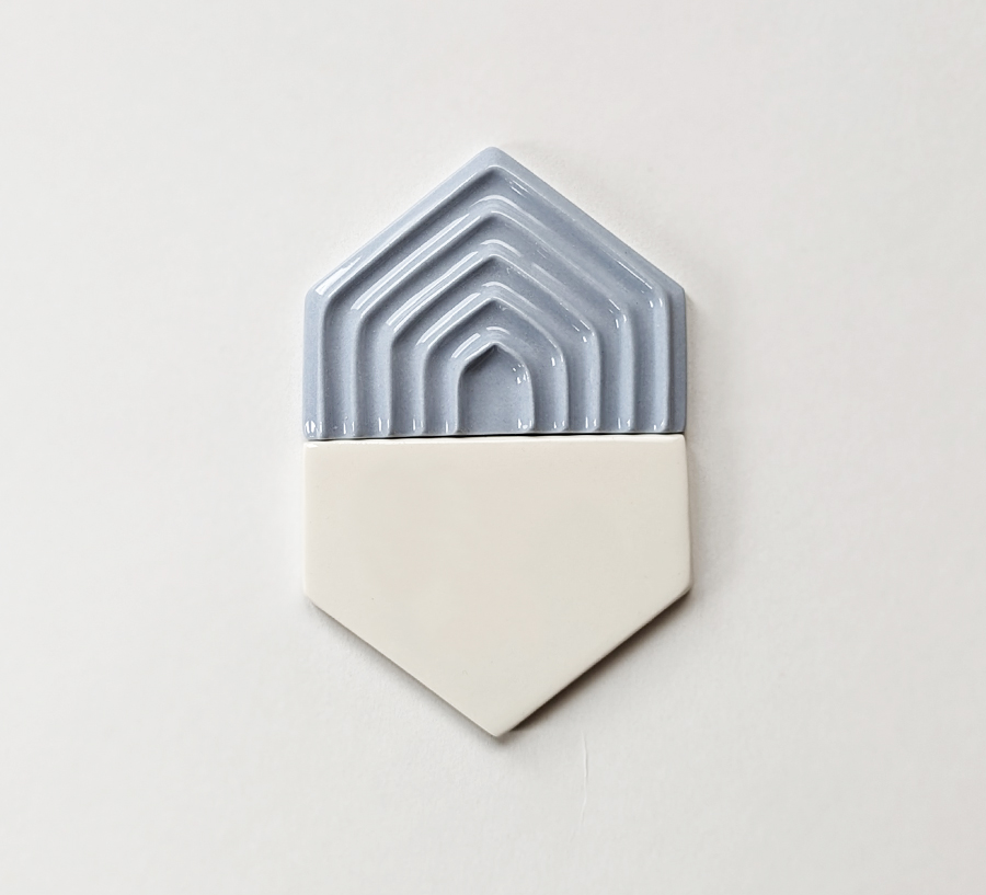 Hand-Painted Ceramic House Number Tile M-04 – Spanish Style 7.5cm X 3.7cm – Blue & White